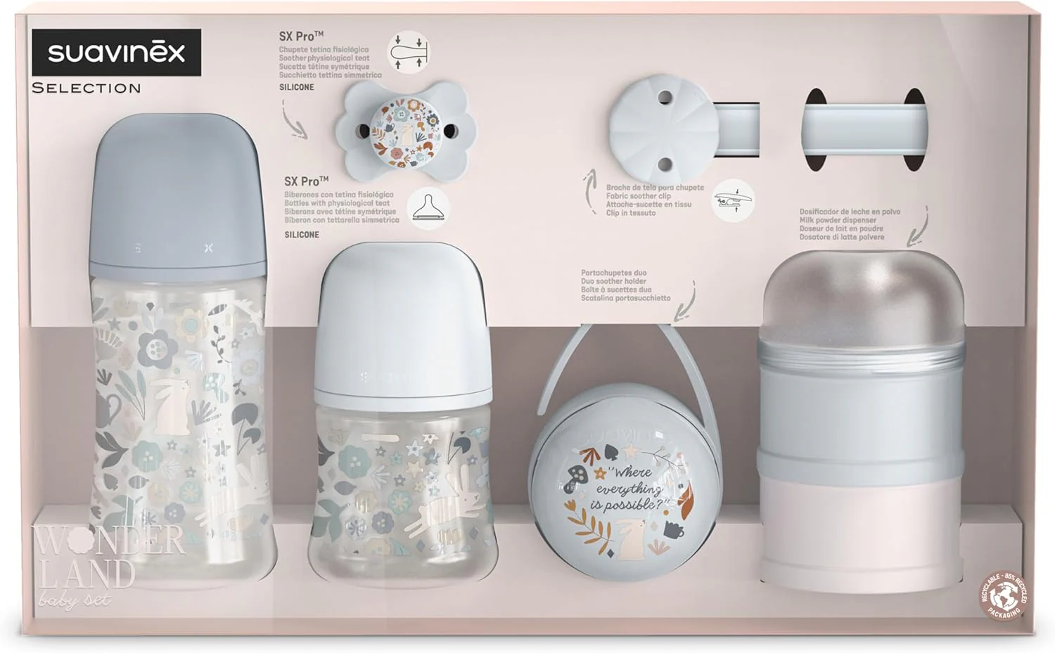 Suavinex Select Welcome Baby Set Wonderland Cinza