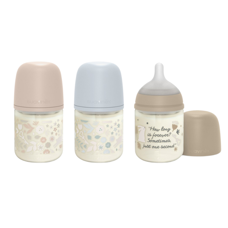 Suavinex Select Wonderland Biberão Tetina Silicone AntiCólica - Vidro -  Slow - 120ml - +0