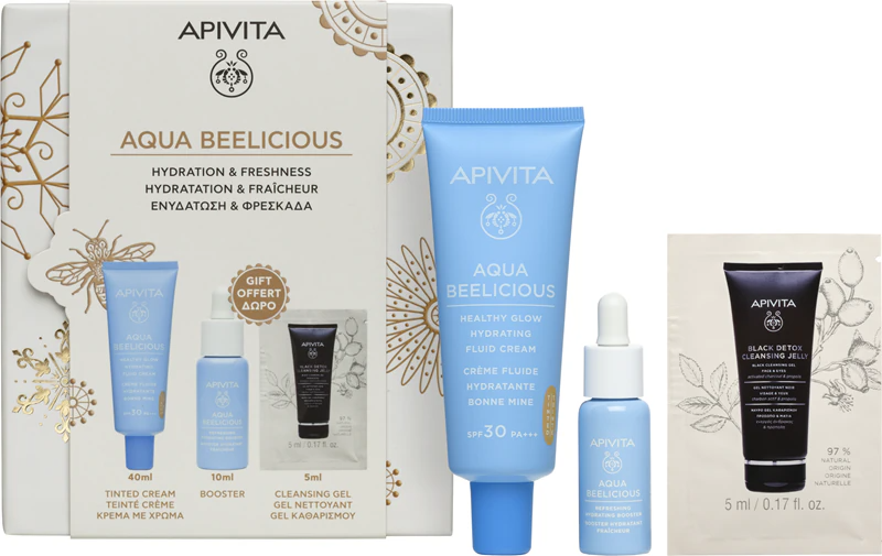 Apivita Aqua Beelicious Creme Cor Spf30 + Oferta Booster 10ml + Gel Limpeza 5ml