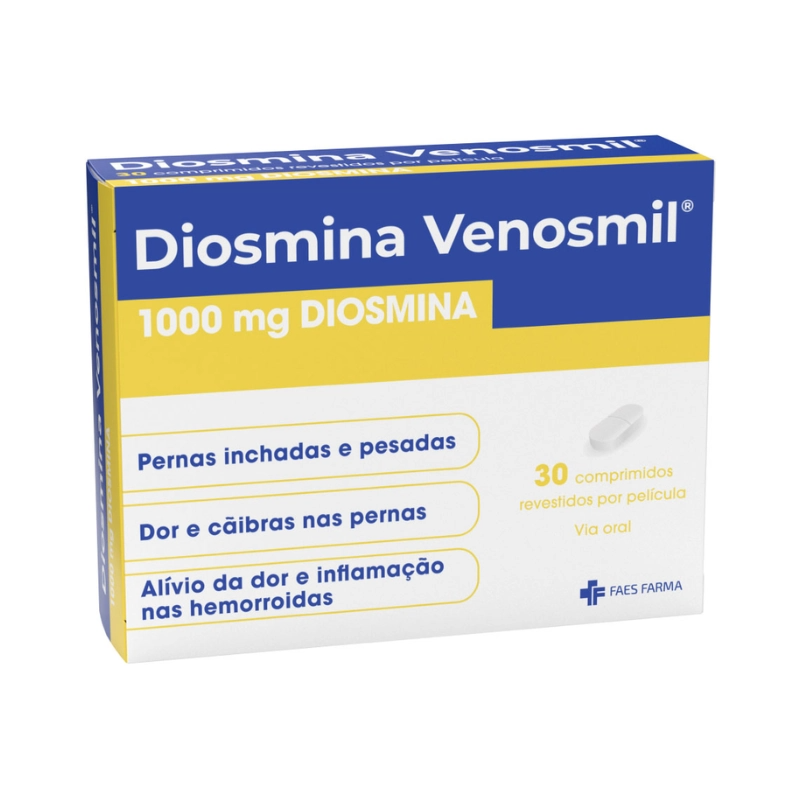 Diosmina Venosmil, 1000 Mg Blister x 30 Unidade(S) Comp Revestido Pelicula