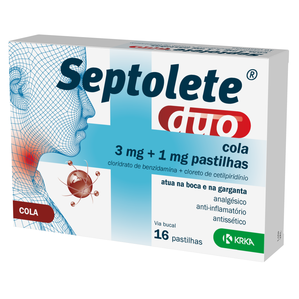 Septolete Duo cola - 3/1mg (x16 pastilhas)