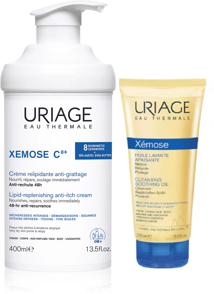 Uriage Xemose C8 Creme Relipidante - 400ml + Oferta Uriage Xemose C8 Óleo Lavante - 200ml