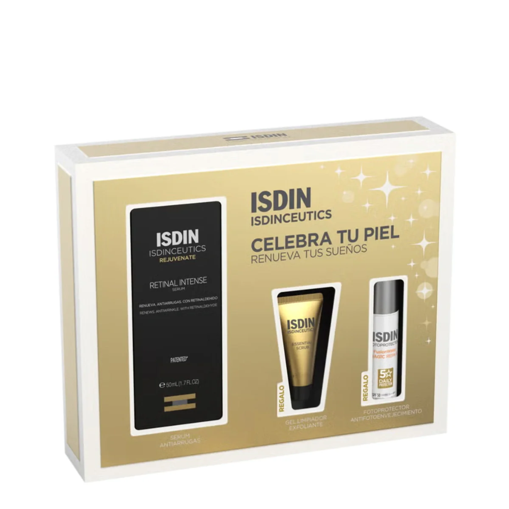Isdinceut Pack Renovating - Sérum Retinal Intense - 50ML + oferta Essential Scrub - 15g + Fusion Water Magic Repair - 10ml