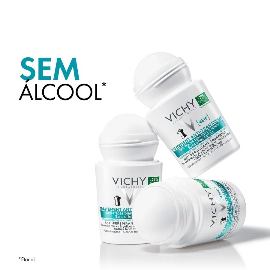 Vichy Deo Roll-on Antimanchas 50ml X 2 Desconto 50% na 2ª unidade