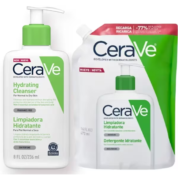 Cerave Creme Hidratante Limpeza 473ml + Recarga de 473ml