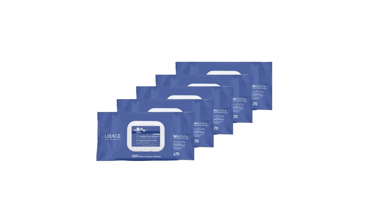 Uriage Bebe 1º Toalhete Limpeza (5 x 70 unidades)