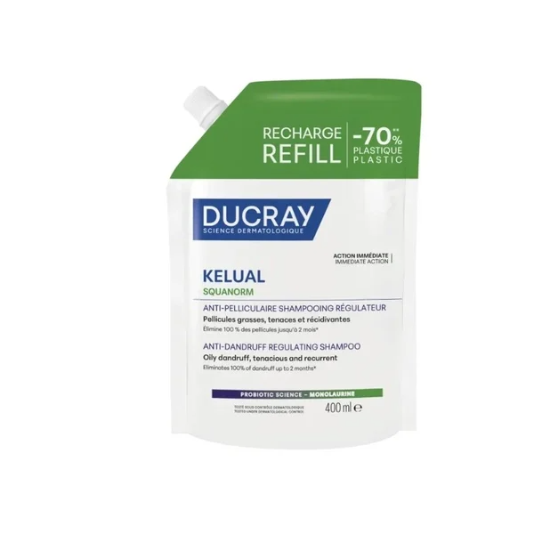 Ducray Kelual-Squanorm Champô Caspa Oleosa Recarga 400ml