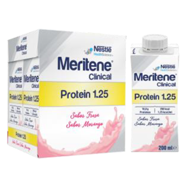 Meritene Clinical Protein 1.25 solução Morango - 200ml (x4 unidades)