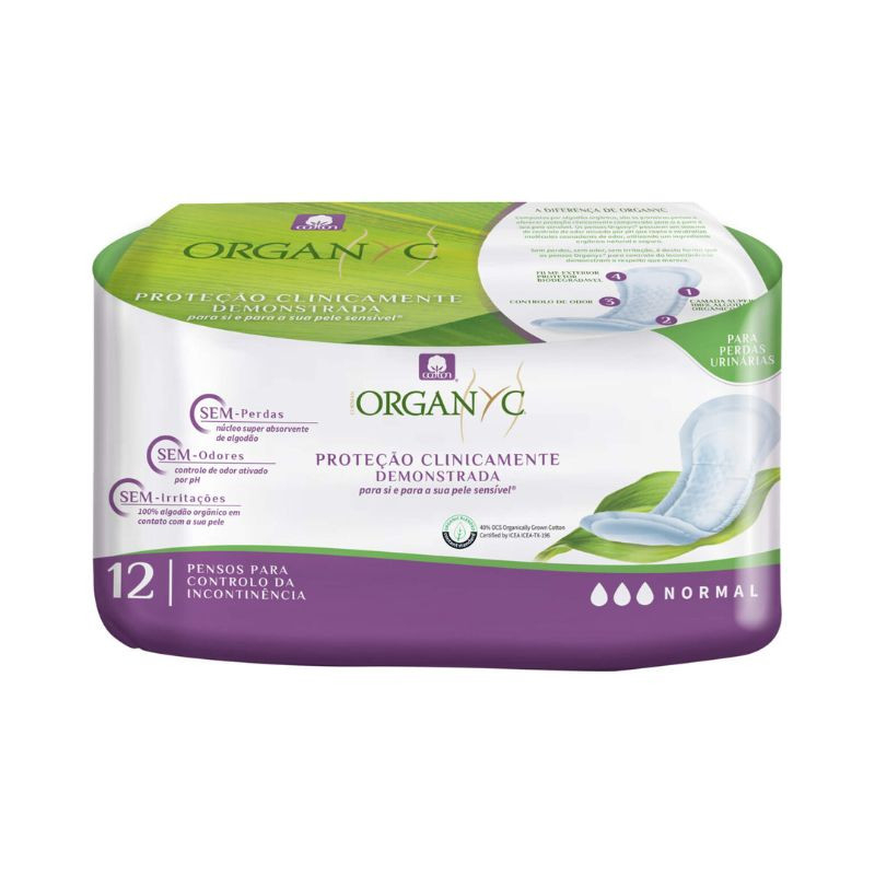 Organyc Penso Normal Controlo da Incontinência X12