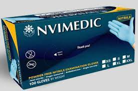 Luvas Nitrilo Nvimedic _ s/pó_ Tam.S  (x100 unidades)