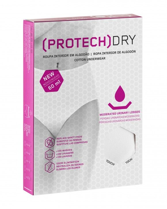 Protechdry Woman Cueca Alta Incontinência XXL Preto