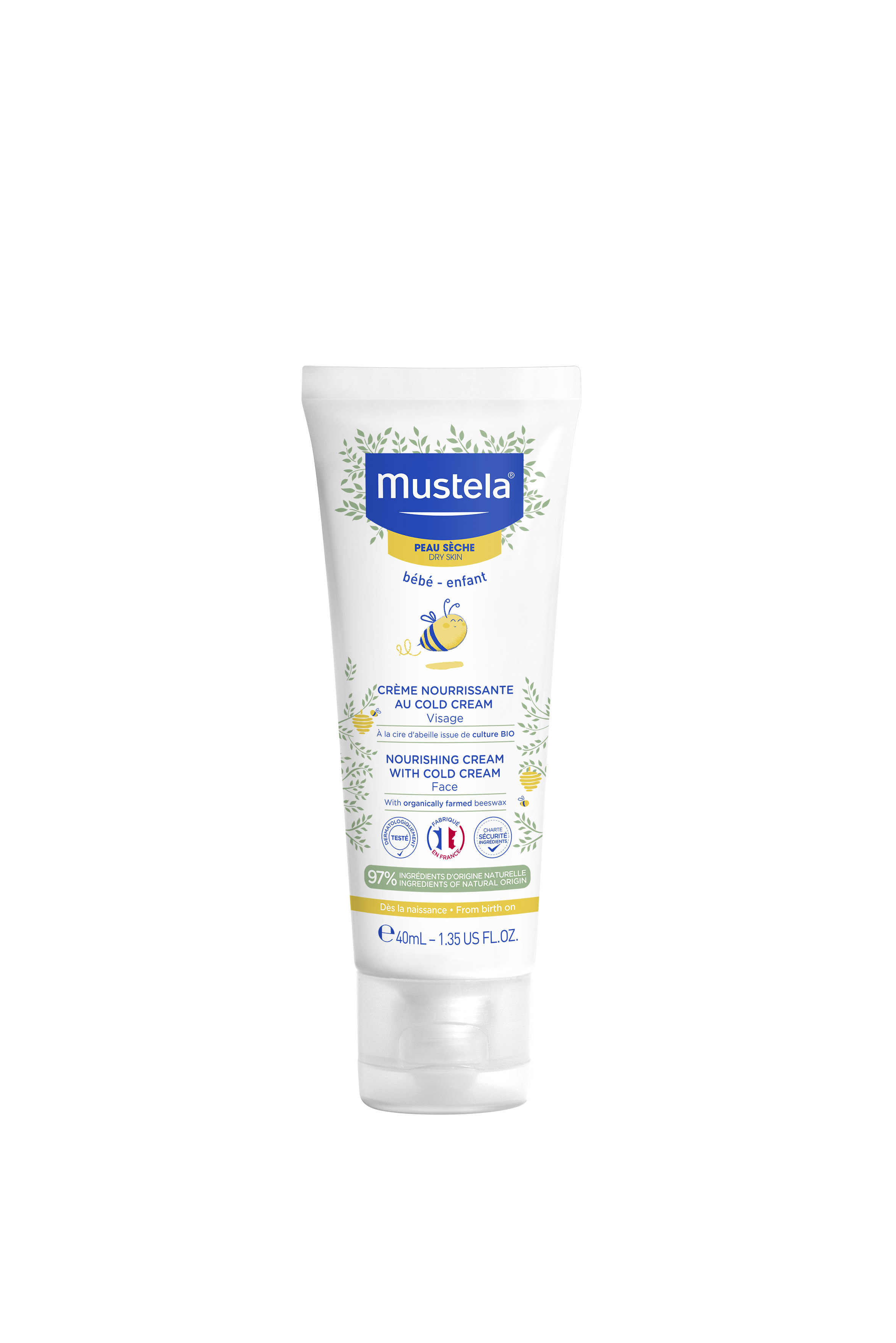 Mustela Bebé Creme Nutri Protetor Cold Cream Rosto - 40ml