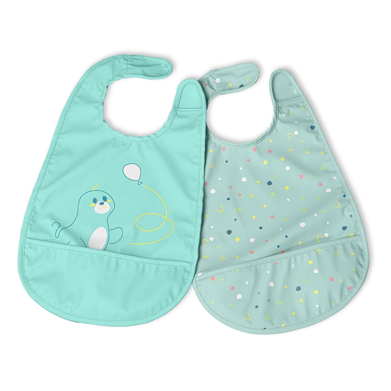 Chicco 16301250000 Babete Tecido Azul 6M+ x2 unidades