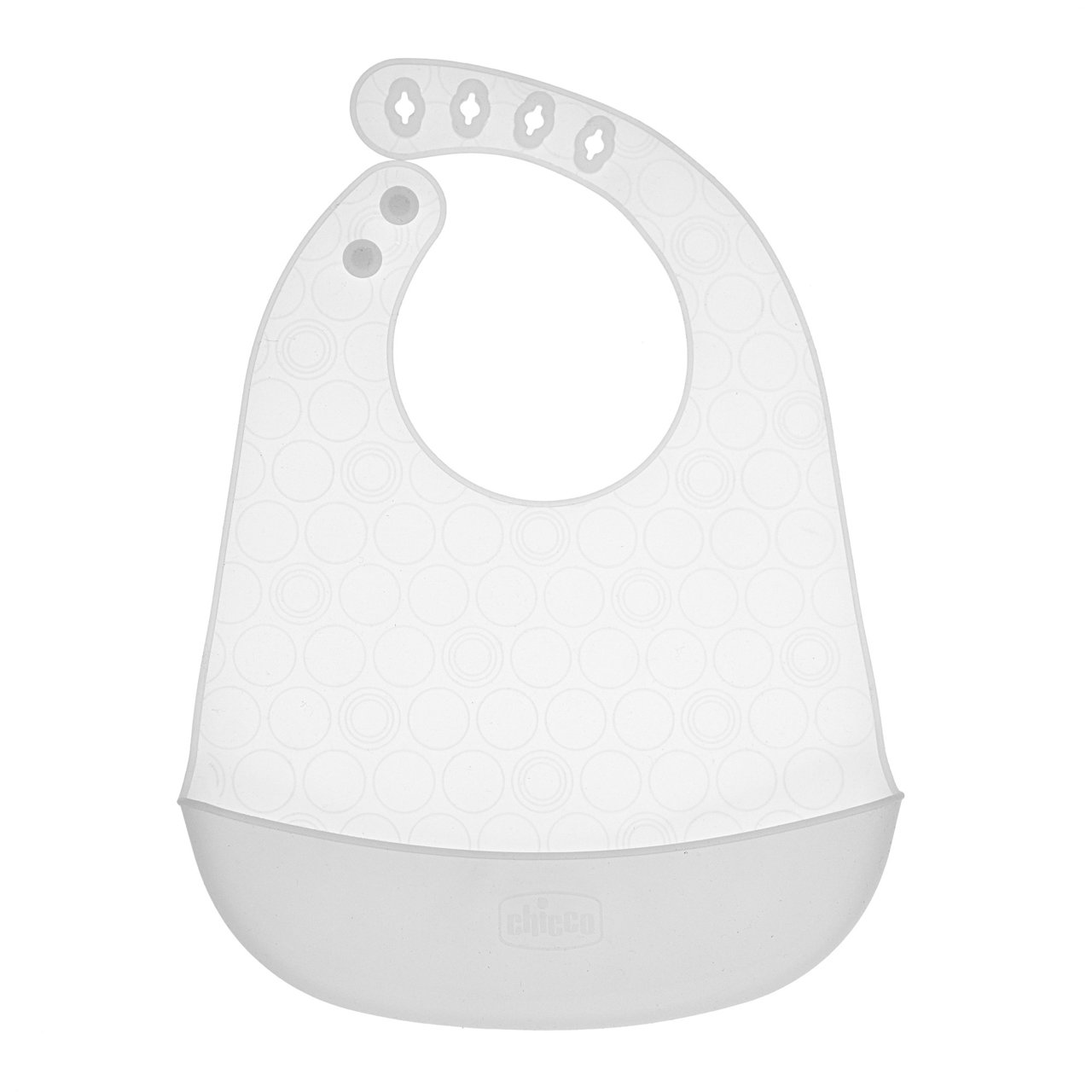 Chicco 10219360000 Babete Silicone Neutro 6M+