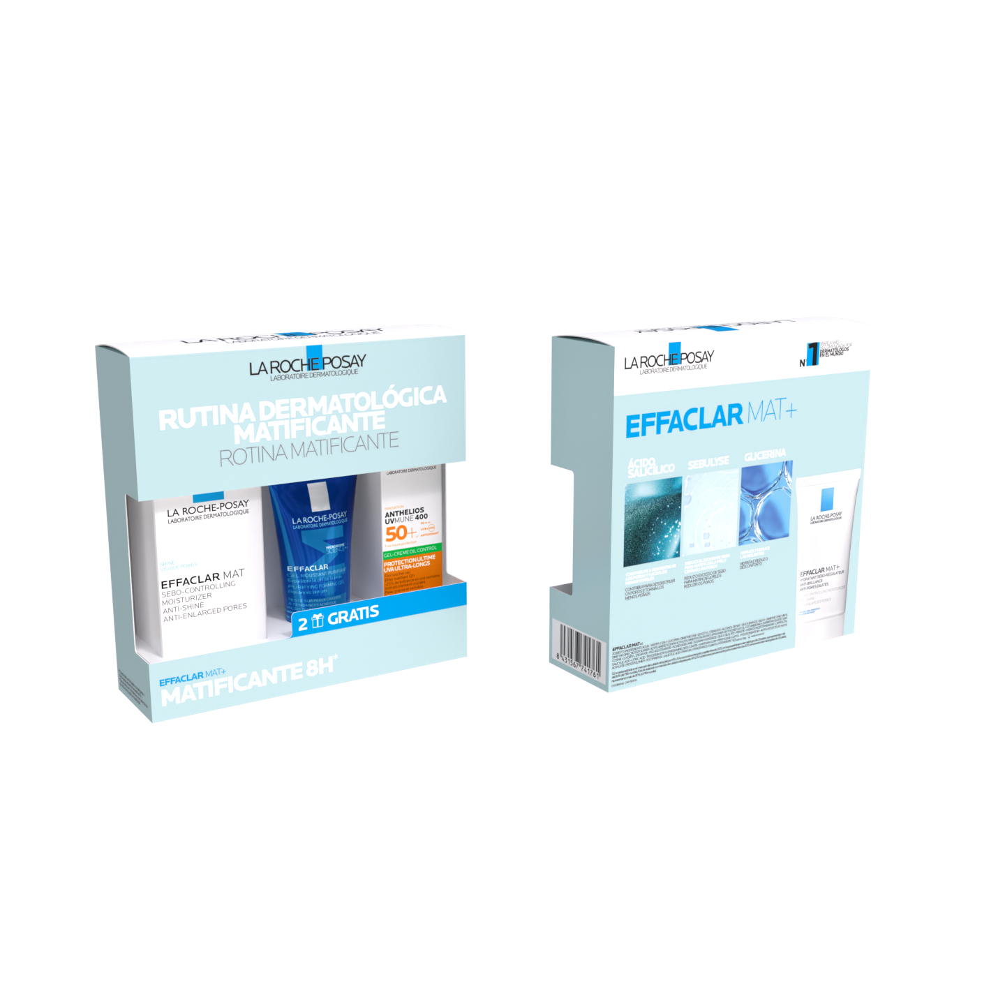La Roche Posay Effaclar Mat+ Creme 40ml + Gel Effaclar 50ml + UvMune Oil Control 50+ 15ml