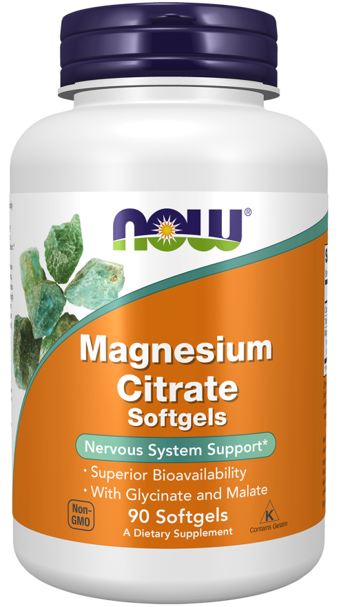 Now Magnesium Citrate 90 Cápsulas Moles