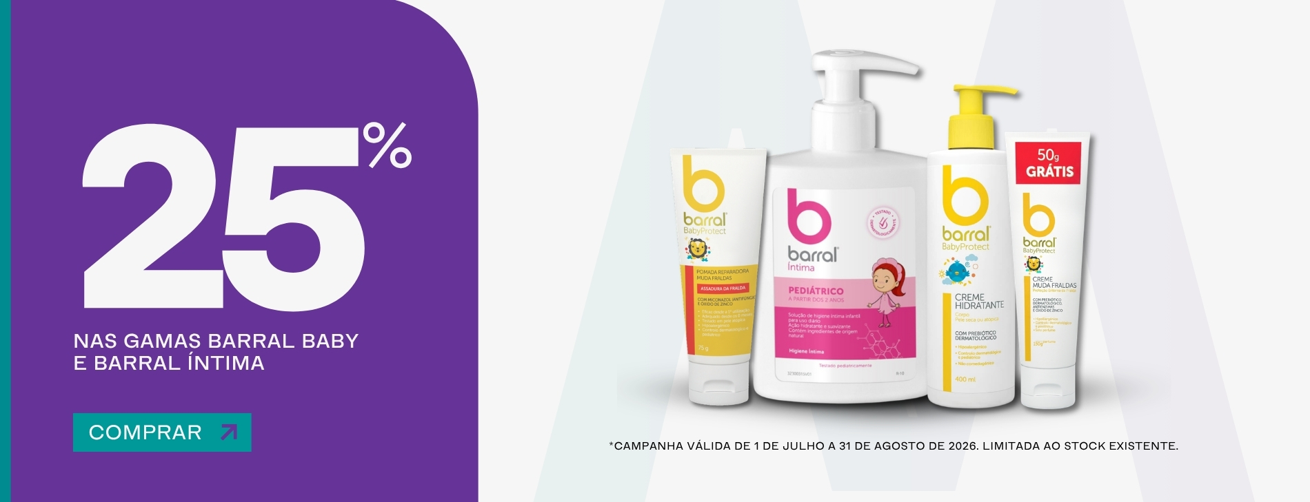 Barral baby e Barral Íntima 25%