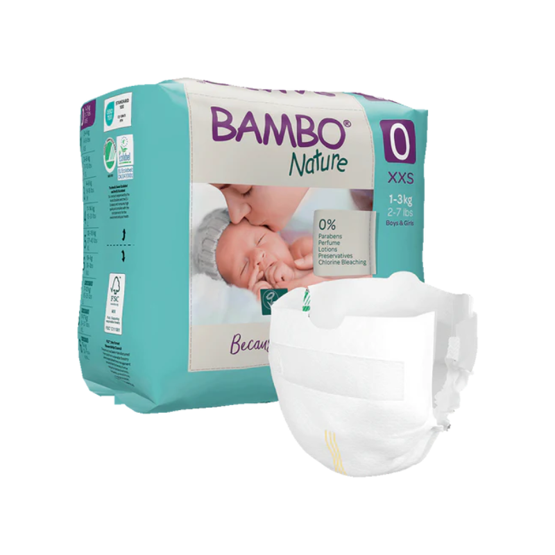 Bambo Nature Fralda Prematuro  1-3Kg x24