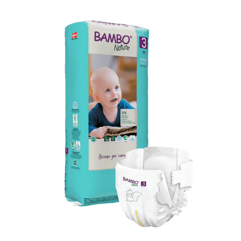 Bambo Nature Fralda _Tam. 3_M_ 4-8Kg (52 unidades)