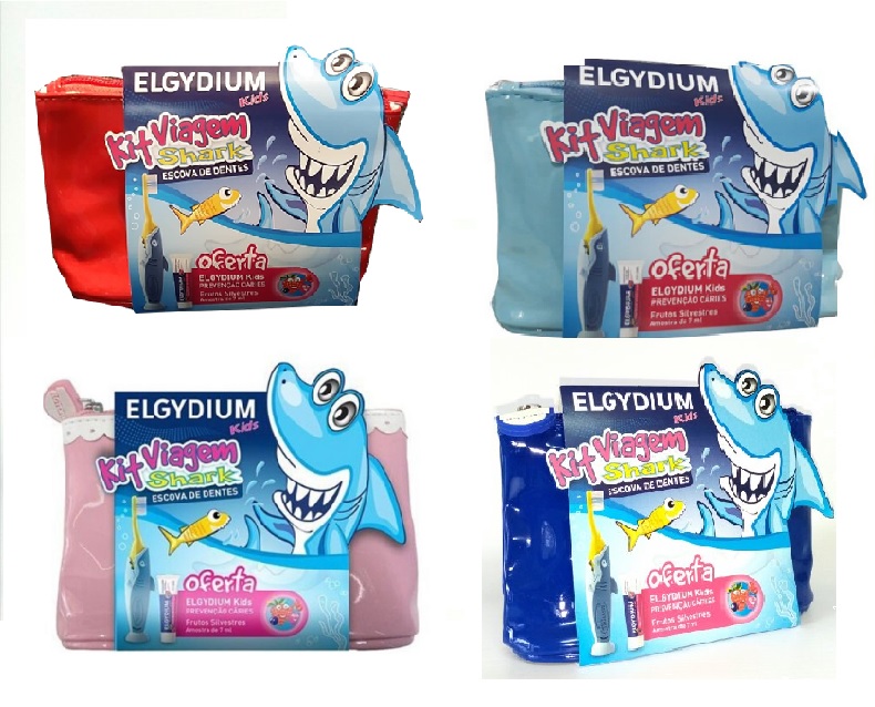 Elgydium Escova Kids Shark + Oferta Pasta Frutos silvestres - 7ml