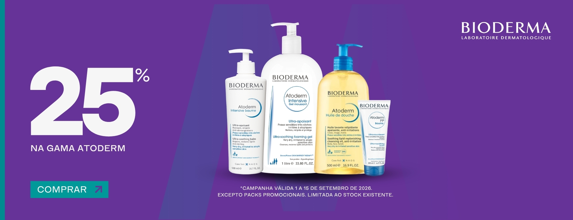 Bioderma Atoderm 25% desconto