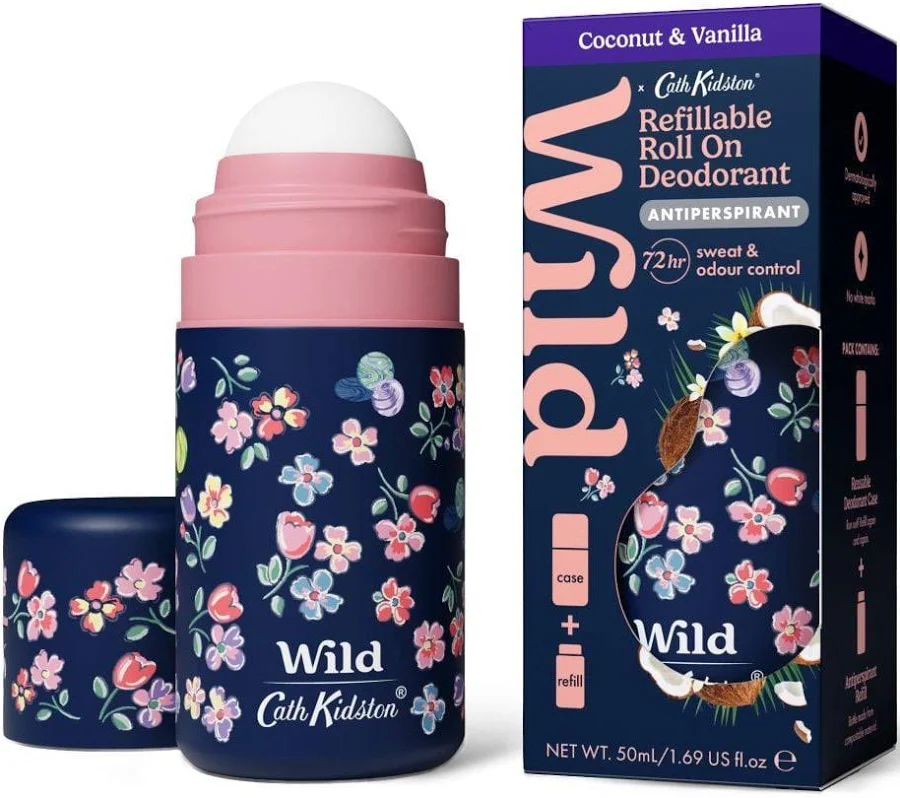 Wild Deo Roll-On Caixa + Recarga Coco Baunilha 50Ml