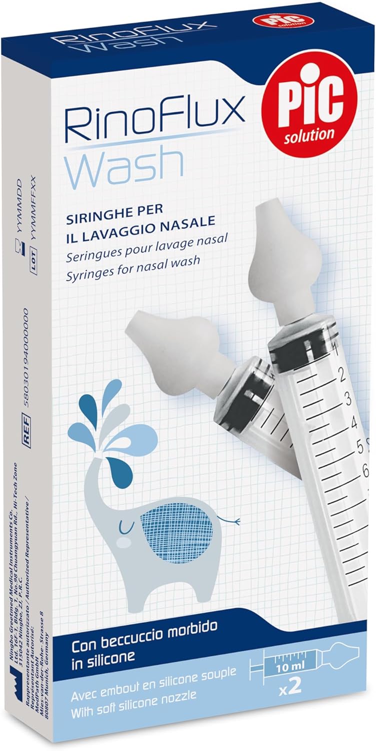Pic Rinoflux Wash Seringa de Lavagem 10mL x2 unidades para 4M+