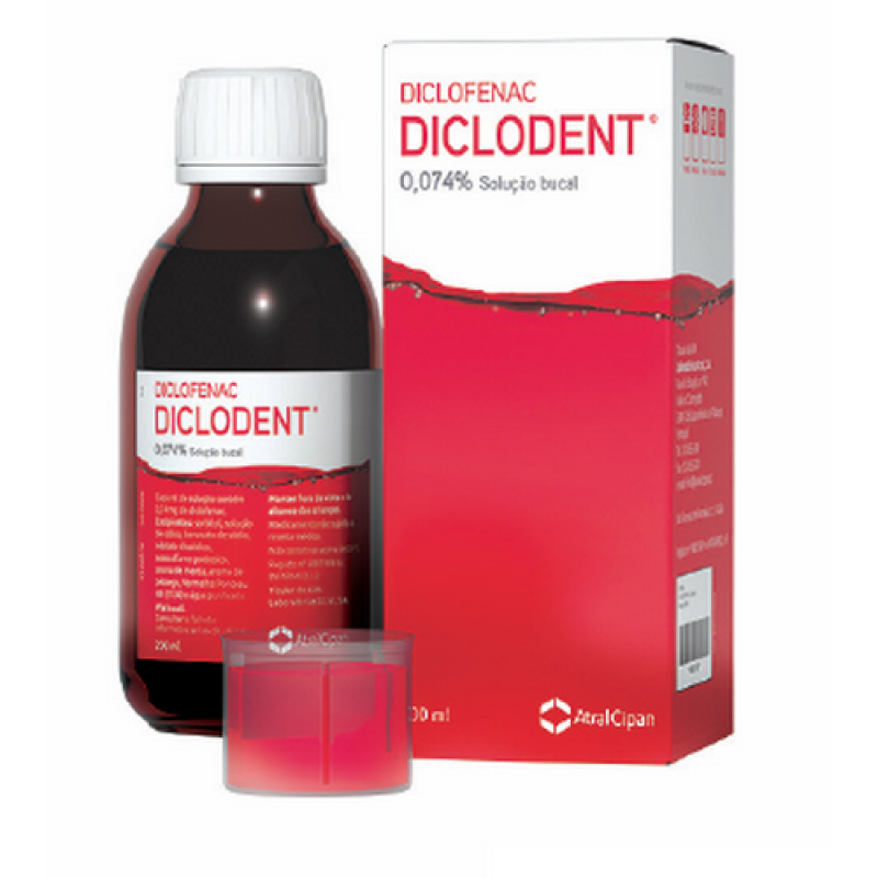 Diclodent 0,074 % Solução Bucal, 148 mg/200 ml
