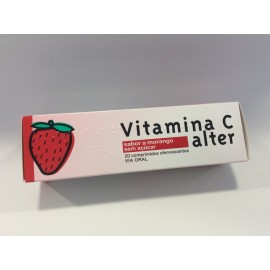Vitamina C Alter Morango, 1000 mg (x20 comprimidos efervescentes)