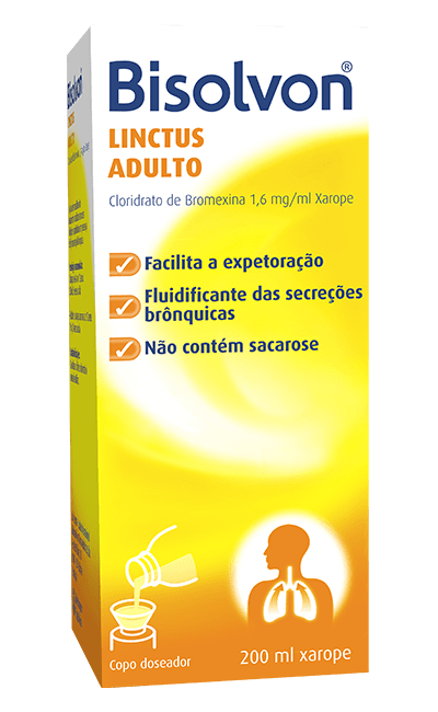 Bisolvon Linctus Adulto, 1,6 mg/mL  xarope chá - 200ml