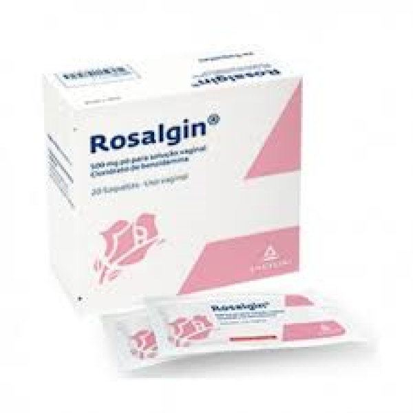 Rosalgin, 500 mg Pó solução vaginal (x20 saquetas)