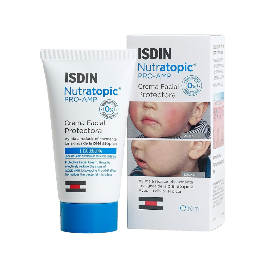 ISDIN Nutratopic Creme Facial 50ML - Hidratante facial para pele atópica