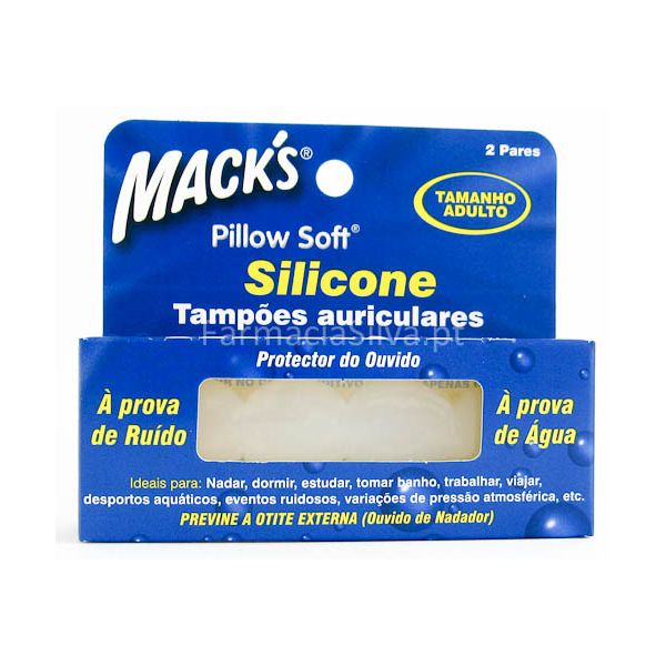 Mack S Tampão Otorrino Silicone Branco (x4 unidades)