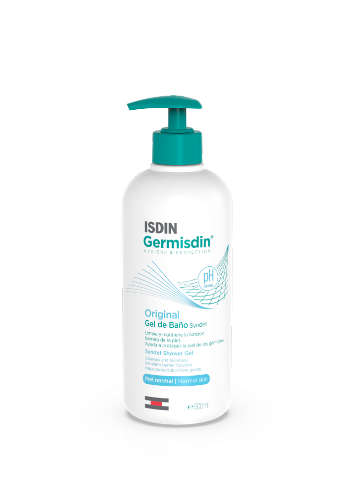 ISDIN Germisdin Original 500ML - Gel corporal para higiene corporal e mãos, com pH fisiológico