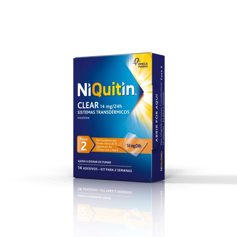Niquitin Clear, 14 mg/24 h (x14 sistemas transdérmicos)