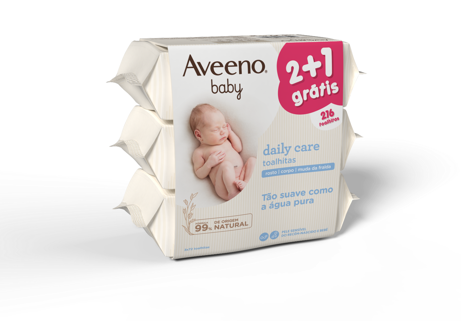 Aveeno Baby Toalhitas Limpeza (x72 unidades) Pack Triplo Promocional