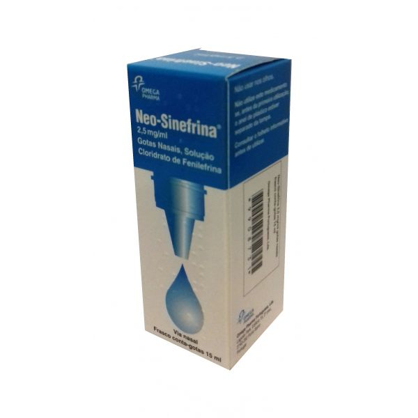 Neo-Sinefrina, 2,5 mg/ml solução nasal conta-gotas -15ml
