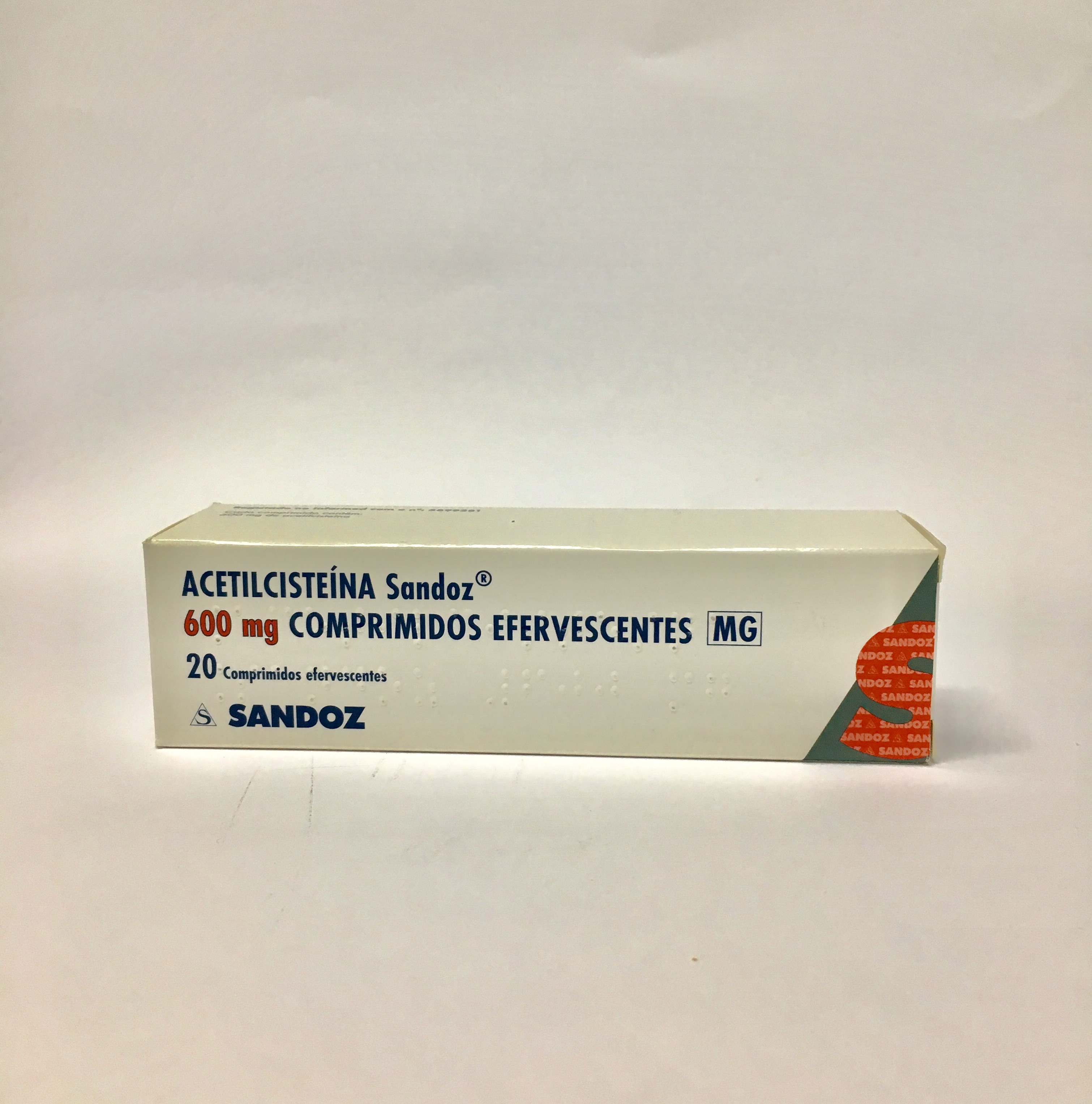 Acetilcisteína Sandoz MG, 600 mg (x20 comprimidos efervescentes)