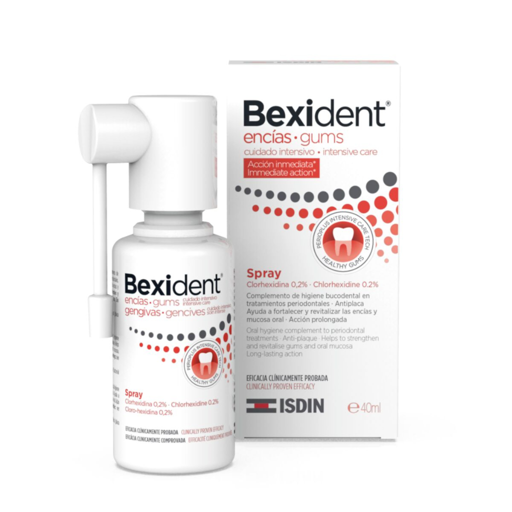 ISDIN Bexident Gengivas Cuidado Intensivo 40ML - Spray com cloro-hexidina para gengivas fragilizadas