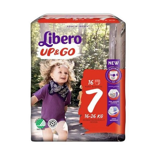 Libero Up&Go Fraldas Tamanho 7 16/26 Kg (x16 unidades)