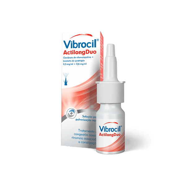 Vibrocil ActilongDuo, 0,6 + 0,5 mg/ml solução pulverização nasal - 10ml