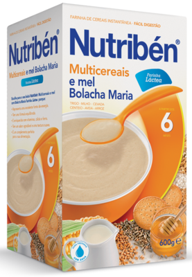 Nutriben Farinhas_ Multicereais, Mel & Bolacha Maria - 600g