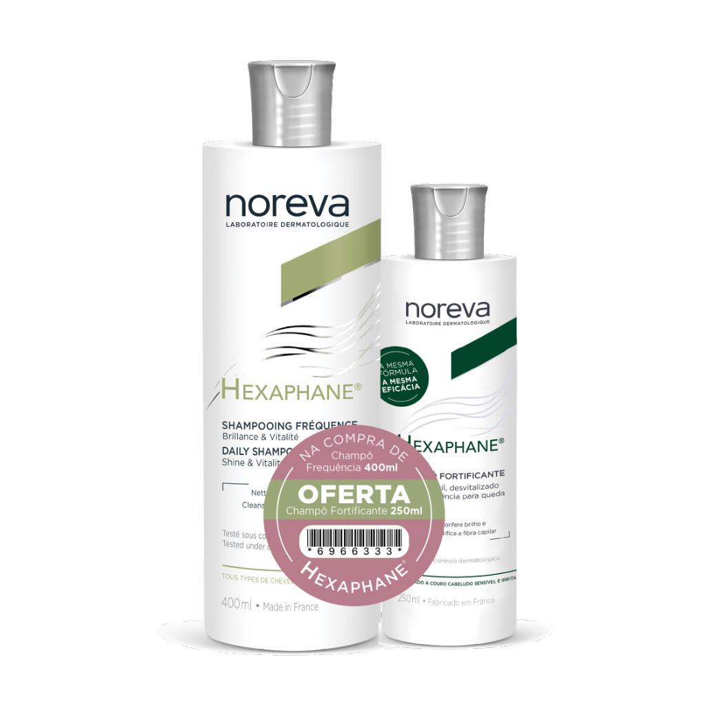 Noreva_Hexaphane Oficinal Champô Frequência - 400ml + Oferta Champô Fortificante - 250ml