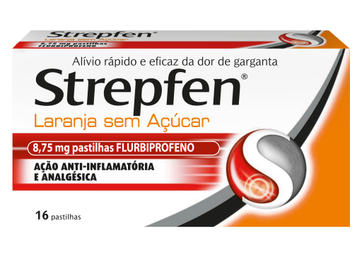 Strepfen_ Laranja s/ açúcar, 8,75 mg (x16 pastilhas)