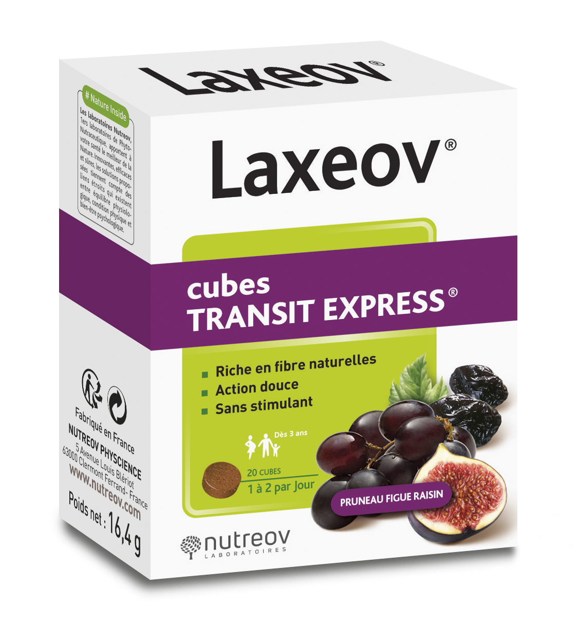 Nutreov_Laxeov Cubos Ameixa/Figo/Uva (x20 unidades)