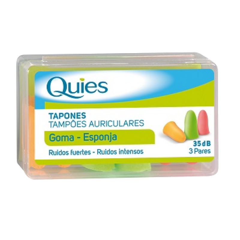 Quies Tampão Otorrino Esponja (x6 unidades)