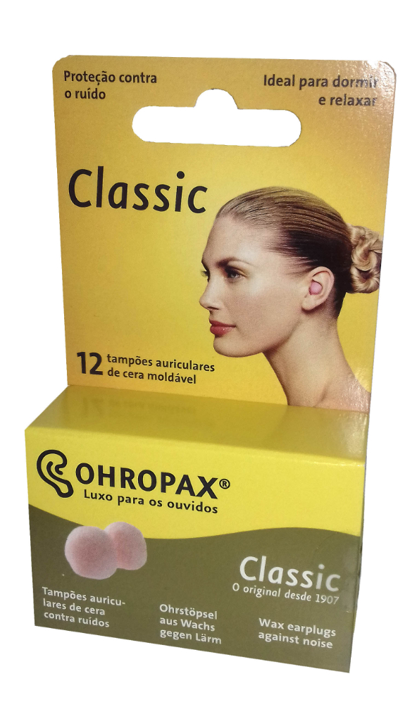 Ohropax Classic Tampões Auricular Cera (x12 unidades)