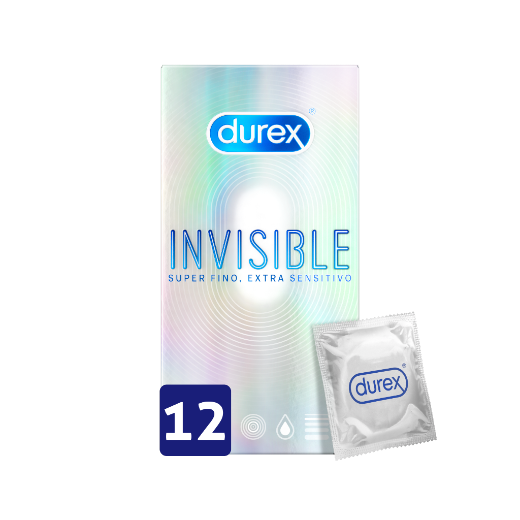 Durex Invisible Extra Lubrificante (x12 preservativos)