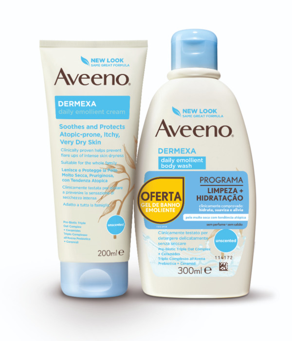 Aveeno Dermexa Creme Emoliente - 200ml + Oferta Gel Banho  -300ml