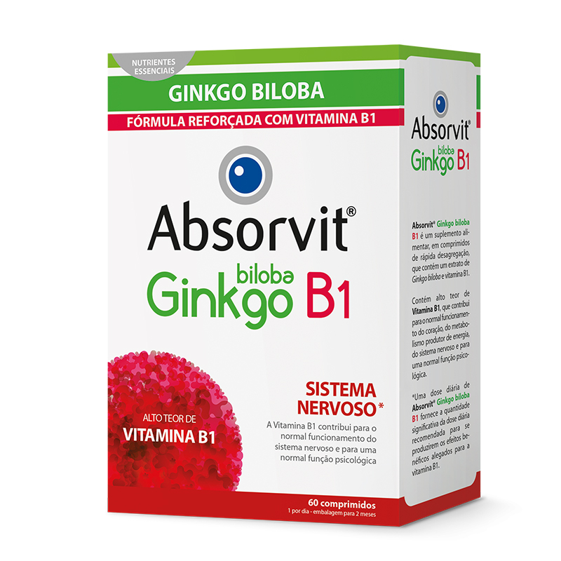 Absorvit Ginkgo + vitamina B1 Comprimidos (x60 unidades)